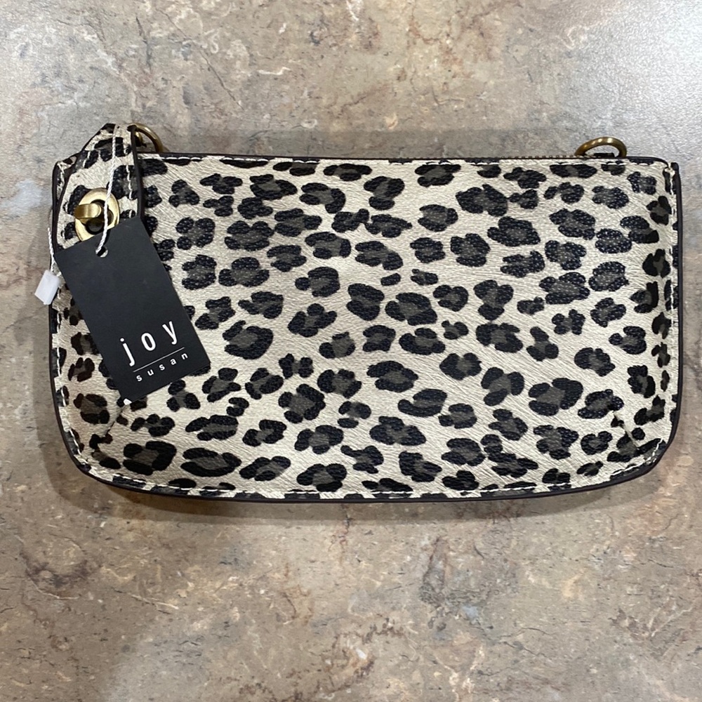 Joy Susan Crossbody in Grey Leopard.